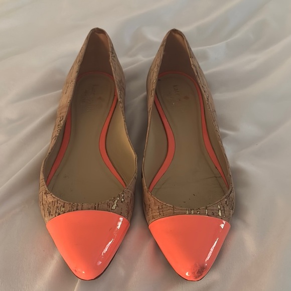 Kate Spade Coral and Cork Women's Flats - Picture 1 of 4
